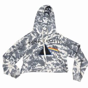Pink Floyd Gray and White Tie-Dye Hoodie